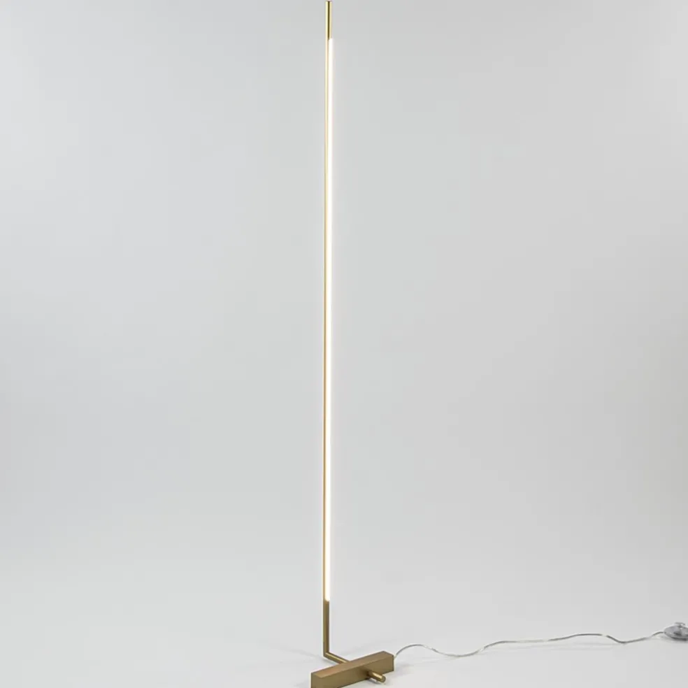 Clearance Straluma Design LED vloerlamp goud verstelbaar