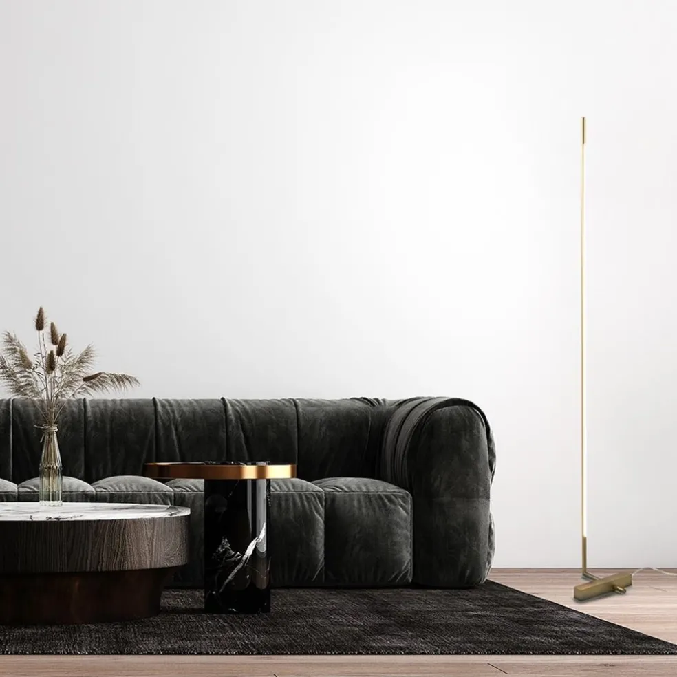 Clearance Straluma Design LED vloerlamp goud verstelbaar