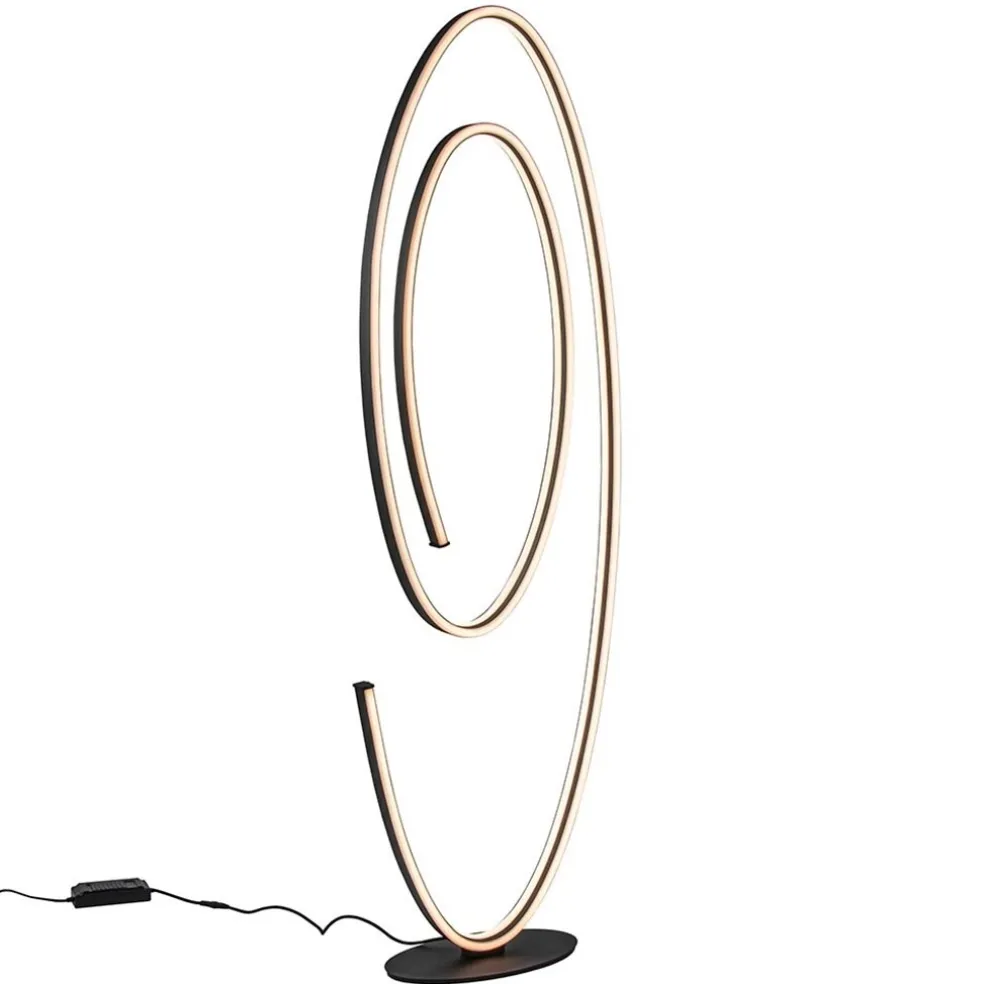 Cheap Straluma Design LED vloerlamp ovaal mat zwart dimbaar