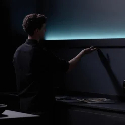 Online Straluma Design LED wandlamp zwart met Gesture Control 180 cm