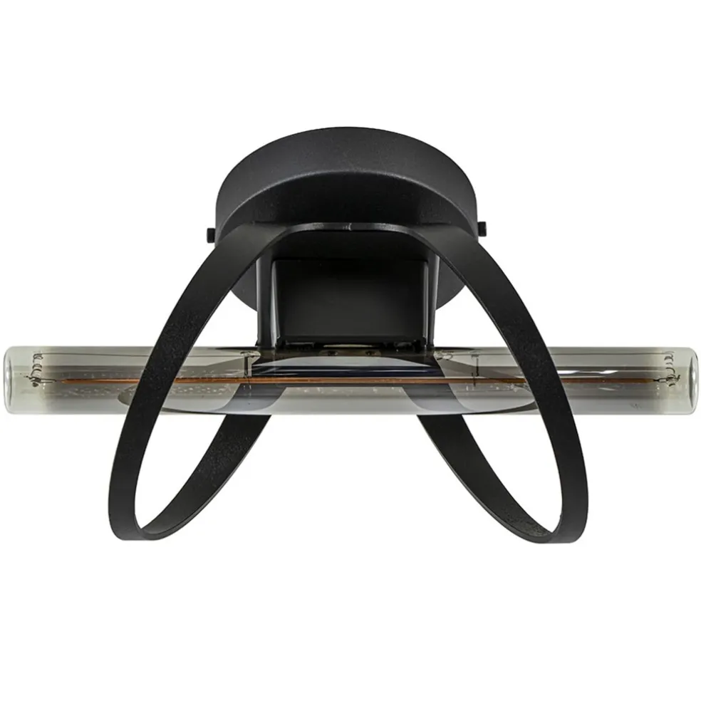 Sale Straluma Design plafond/wandlamp mat zwart