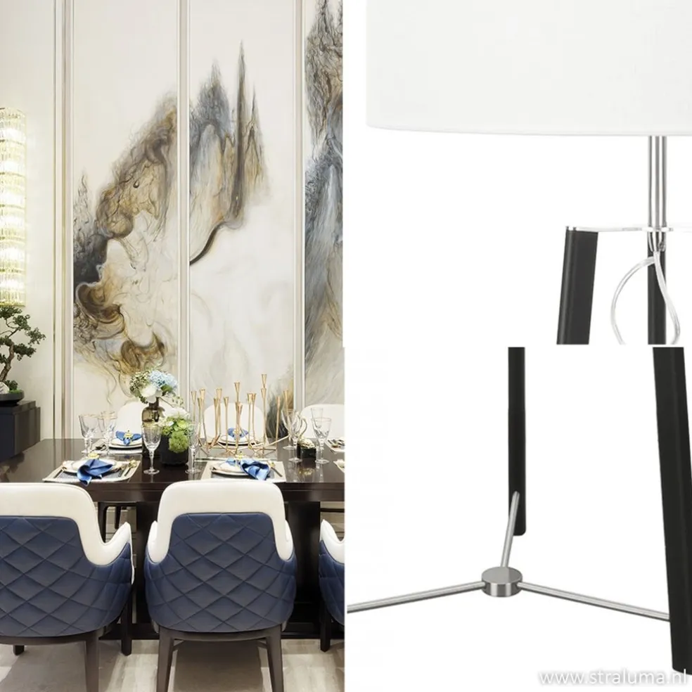 Outlet Straluma Design staande lamp zwart staal dimbaar