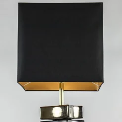 Online Straluma Design vloerlamp keramiek zwart/goud met zwarte kap