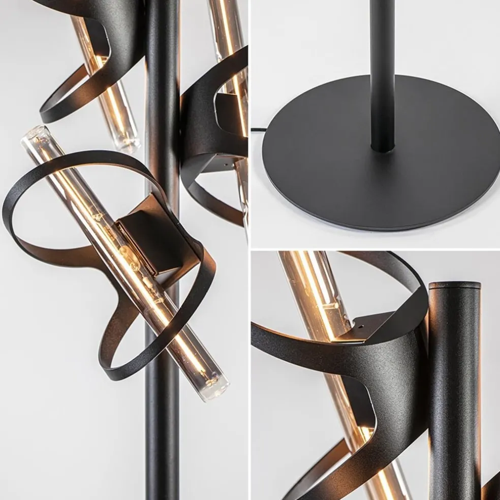 Sale Straluma Design vloerlamp mat zwart metaal inclusief LED