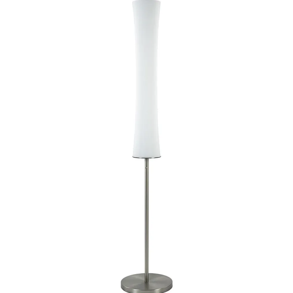 Clearance Straluma Design vloerlamp nikkel met opaal glas en uplighter