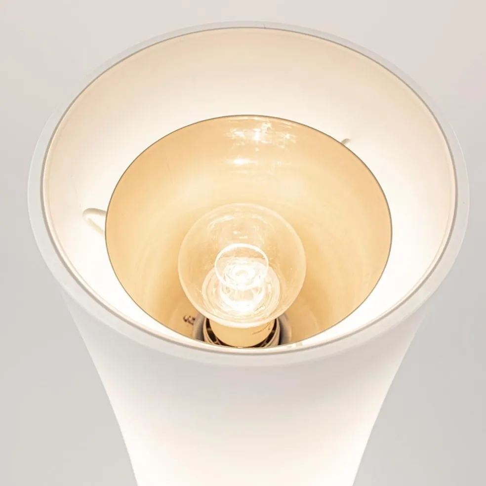 Clearance Straluma Design vloerlamp nikkel met opaal glas en uplighter