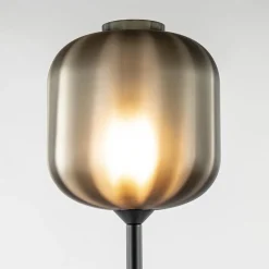 Shop Straluma Design vloerlamp zwart met mat zwarte glazen kap