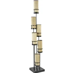 Online Straluma Design vloerlamp zwart met webbing kappen
