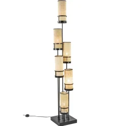 Online Straluma Design vloerlamp zwart met webbing kappen