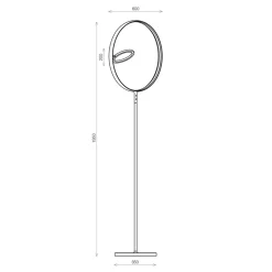 Hot Straluma Design vloerlamp zwart met dubbele LED ring