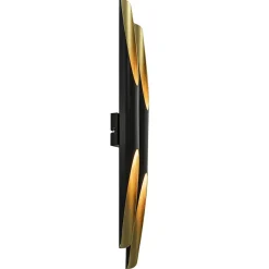 Sale Straluma Design wandlamp Pipes mat zwart met goud
