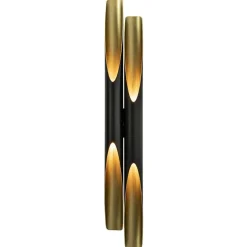 Sale Straluma Design wandlamp Pipes mat zwart met goud