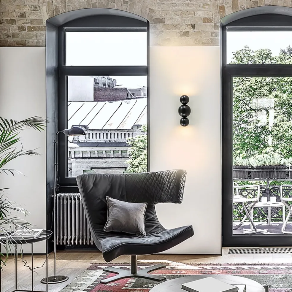 Sale Straluma Design wandlamp textured black inclusief LED