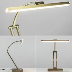 Hot Straluma Dimbare LED bureaulamp brons verstelbaar