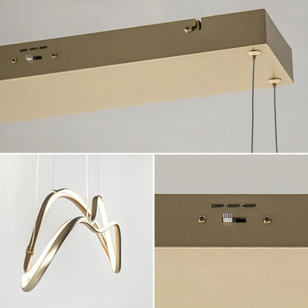 Clearance Straluma Dimbare LED hanglamp goud
