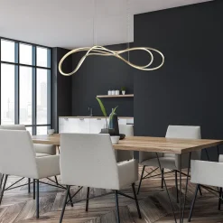 Clearance Straluma Dimbare LED hanglamp goud