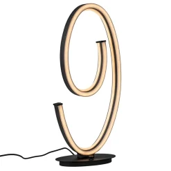 Hot Straluma Dimbare LED tafellamp mat zwart ovaal