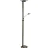 Clearance Straluma Dimbare LED uplighter met leeslamp donker brons