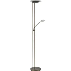 Clearance Straluma Dimbare LED uplighter met leeslamp donker brons