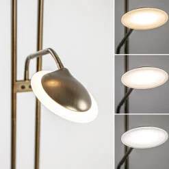Clearance Straluma Dimbare LED uplighter met leeslamp donker brons