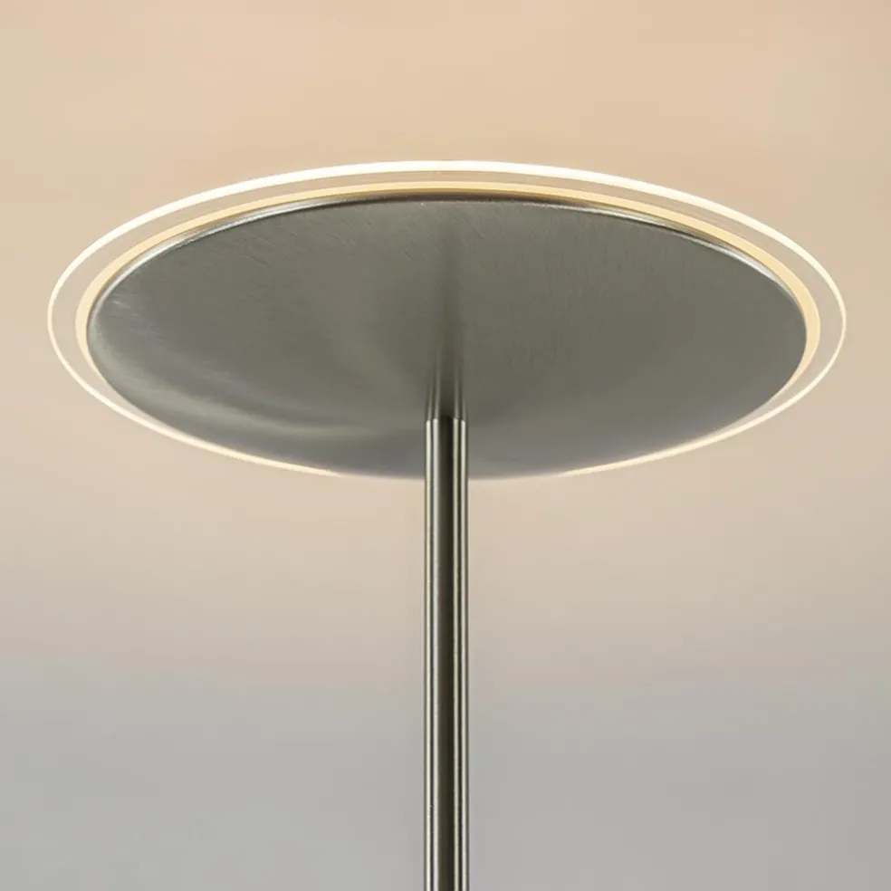 Online Straluma Dimbare LED uplighter vloerlamp nikkel