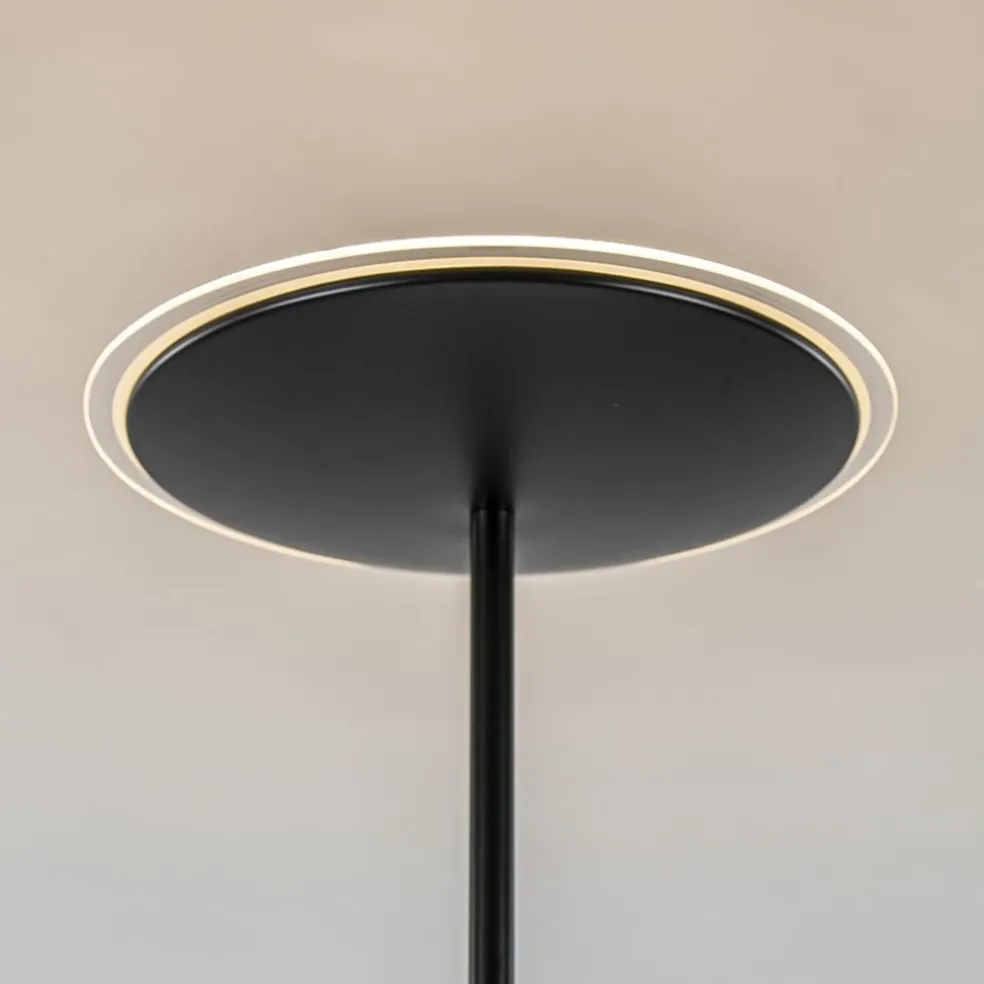 Clearance Straluma Dimbare LED uplighter vloerlamp mat zwart