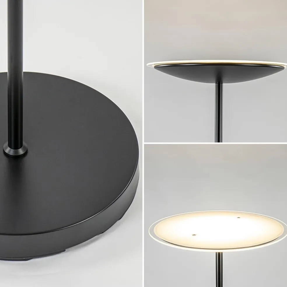 Clearance Straluma Dimbare LED uplighter vloerlamp mat zwart