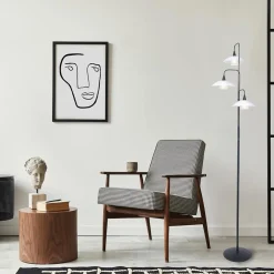 Cheap Straluma Dimbare LED vloerlamp zwart met witte schotels