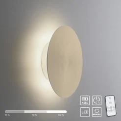 Outlet Straluma Dimbare LED wandlamp op accu goud
