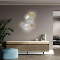 Outlet Straluma Dimbare LED wandlamp op accu goud