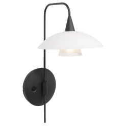Cheap Straluma Dimbare LED wandlamp zwart met witte schotel