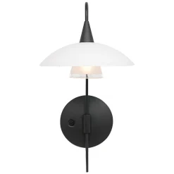 Cheap Straluma Dimbare LED wandlamp zwart met witte schotel