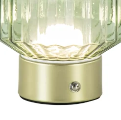 Clearance Straluma Dimbare tafellamp op batterij groen/goud
