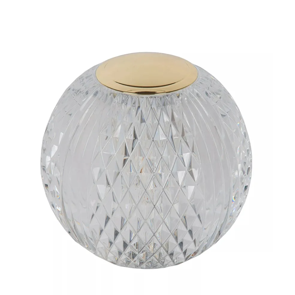 Store Straluma Dimbare tafellamp transparant/goud oplaadbaar