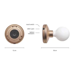 Hot Straluma Dimbare wandlamp op batterij goud met frosted