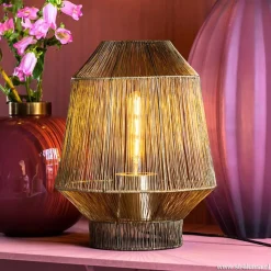 Fashion Straluma Draad tafellamp Vitora antiek brons