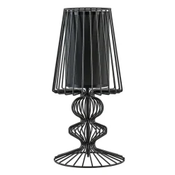 Discount Straluma Draad tafellamp zwart met cilinder kap
