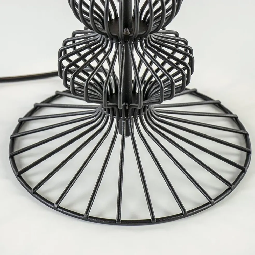 Discount Straluma Draad tafellamp zwart met cilinder kap