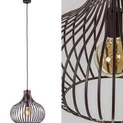 New Straluma Draadhanglamp landelijk brons-bruin 38cm
