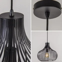 Best Straluma Draadhanglamp medium zwart 38cm