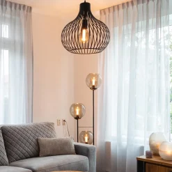 Best Straluma Draadhanglamp medium zwart 38cm