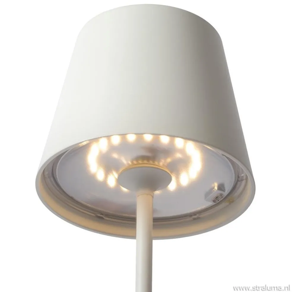 Clearance Straluma Draadloze tafellamp wit met dimbaar LED
