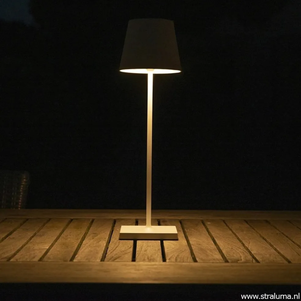 Clearance Straluma Draadloze tafellamp wit met dimbaar LED