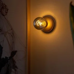 Outlet Straluma Draadloze wandlamp oplaadbaar goud met smoke