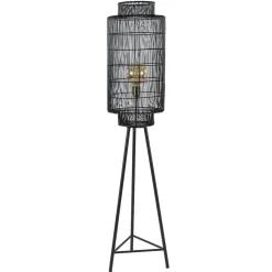 Clearance Straluma Driepoot vloerlamp Gruaro zwart met brons