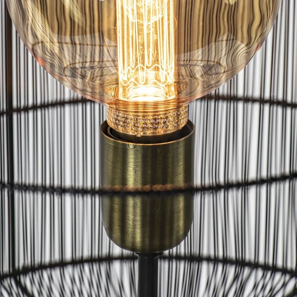 Clearance Straluma Driepoot vloerlamp Gruaro zwart met brons