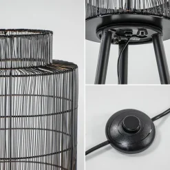 Clearance Straluma Driepoot vloerlamp Gruaro zwart met brons