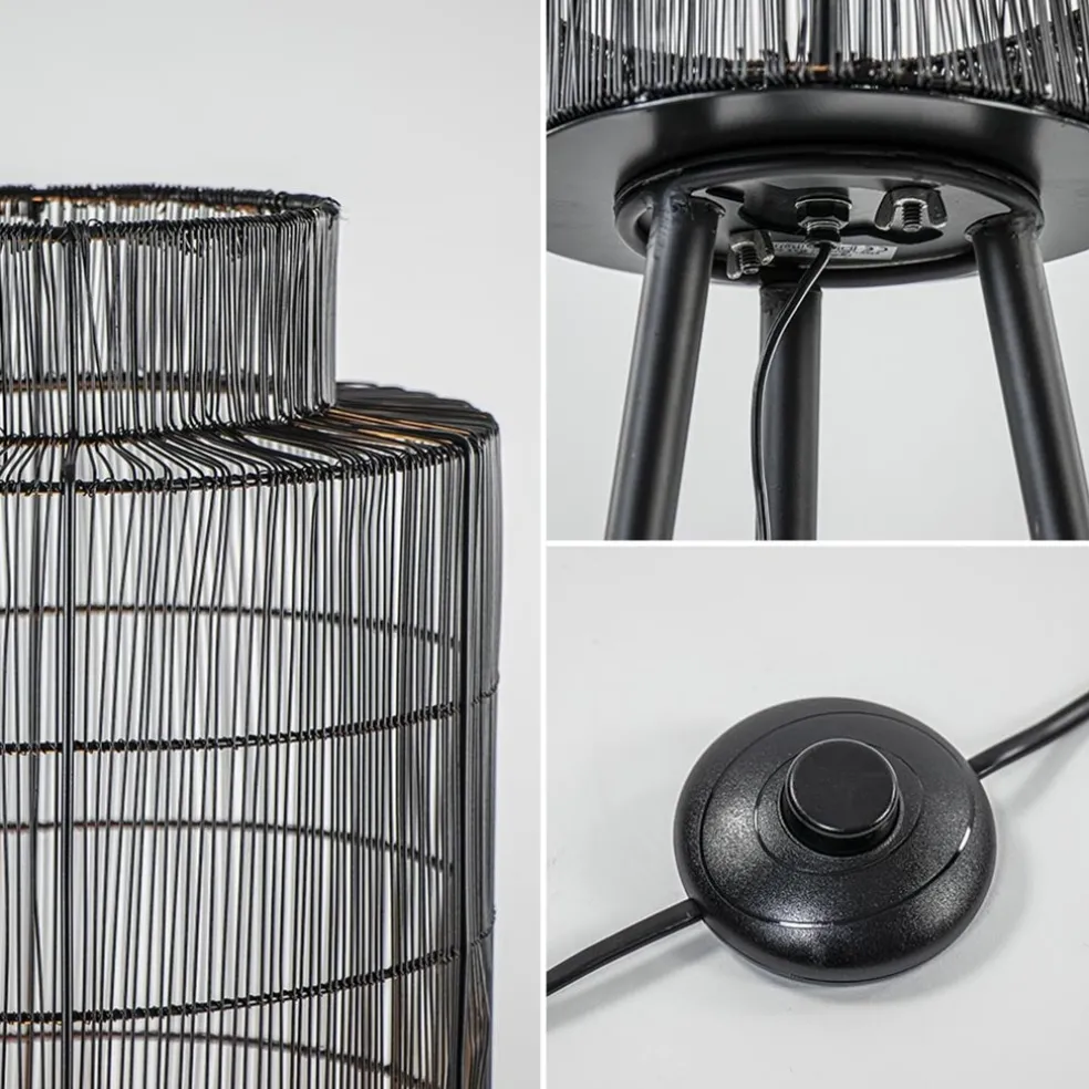 Clearance Straluma Driepoot vloerlamp Gruaro zwart met brons