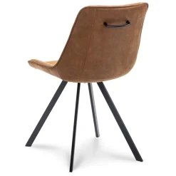 Store Straluma Eetkamerstoel microleder Bull camel met zwarte poot