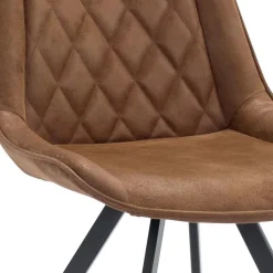 Store Straluma Eetkamerstoel microleder Bull camel met zwarte poot